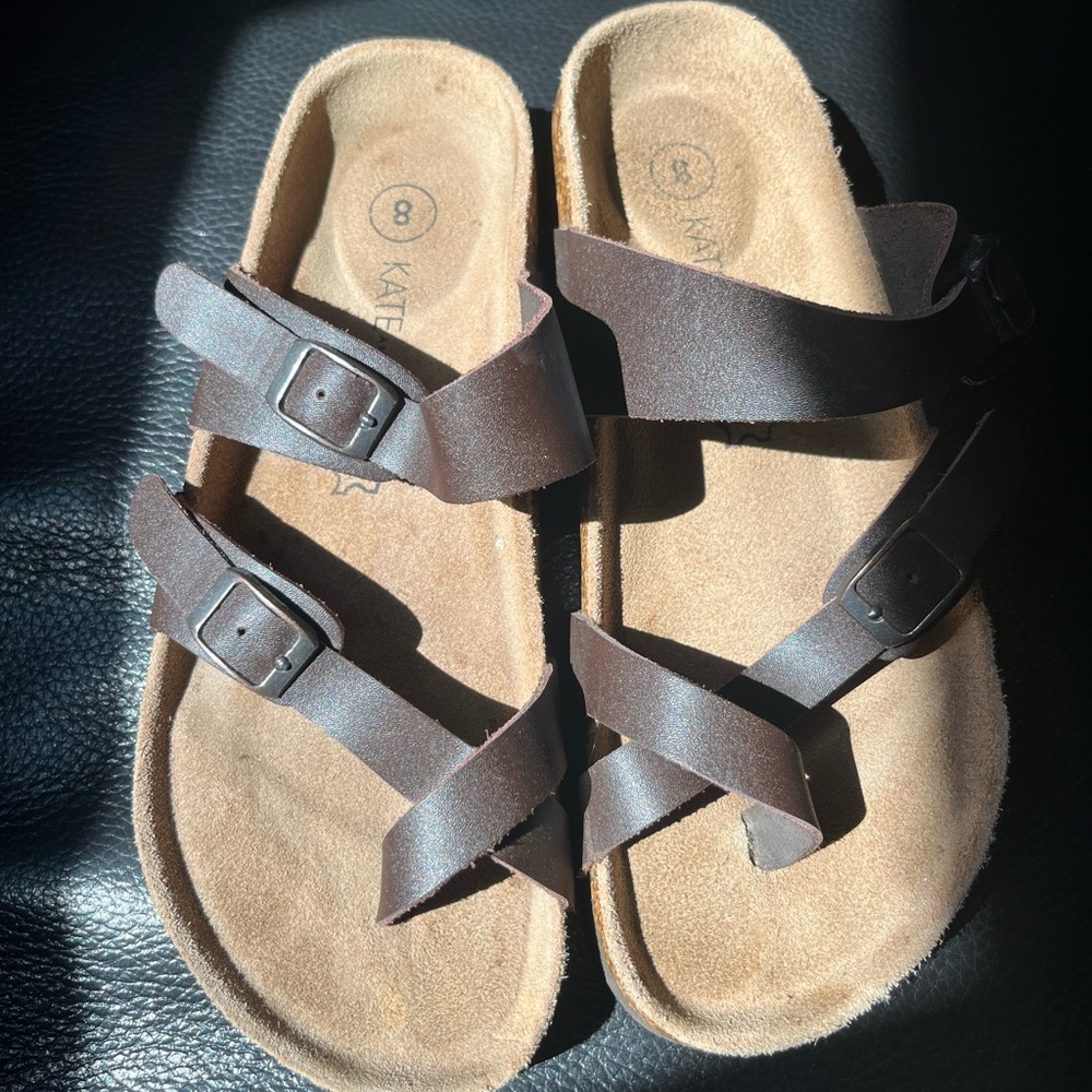Brown Leather Strappy Sandals